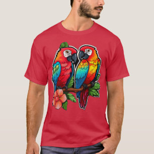 Camiseta Loro colorido Cockatoo Parakeet Macaws Parrot 3