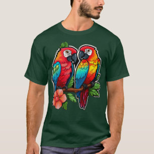 Camiseta Loro colorido Cockatoo Parakeet Macaws Parrot 3
