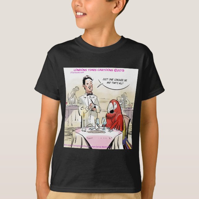 Camiseta Loro Comida Fina Divertido (Anverso)