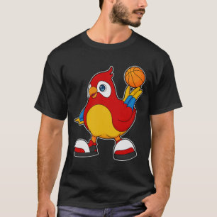 Camiseta Loro como jugador de baloncesto con baloncesto