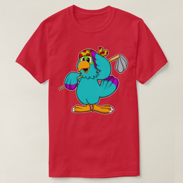 Camiseta Loro como limpiador con Mop (Diseño del anverso)