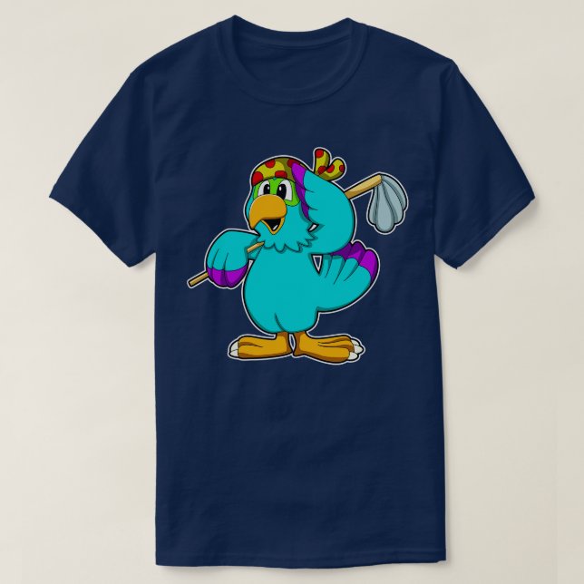 Camiseta Loro como limpiador con Mop (Diseño del anverso)