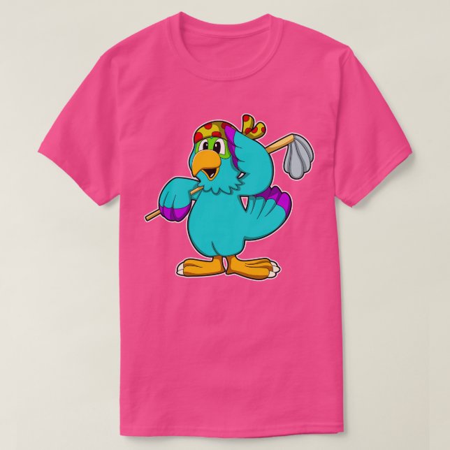 Camiseta Loro como limpiador con Mop (Diseño del anverso)