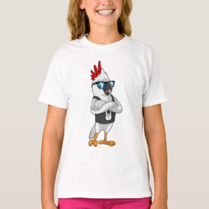 Camiseta Loro como músico con gafas de sol