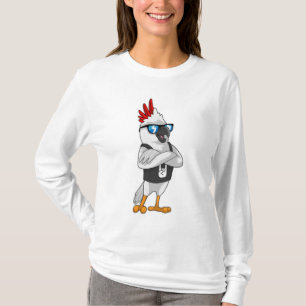Camiseta Loro como músico con gafas de sol