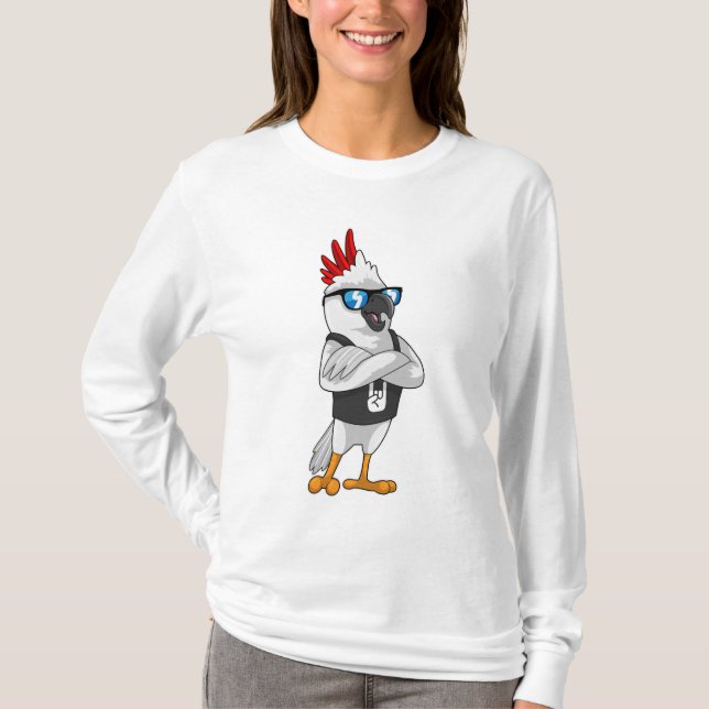 Camiseta Loro como músico con gafas de sol (Anverso)