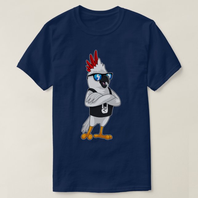 Camiseta Loro como músico con gafas de sol (Diseño del anverso)