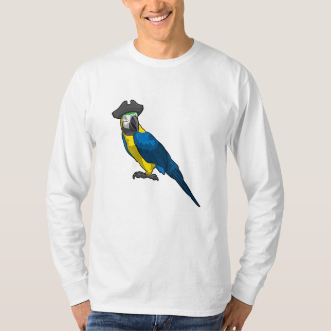 Camiseta Loro como pirata con Gorra (Anverso)