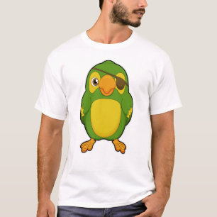 Camiseta Loro como pirata con ojo de ojo