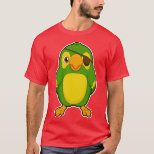 Camiseta Loro como pirata con ojo de ojo