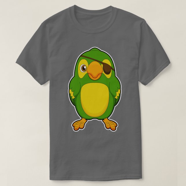 Camiseta Loro como pirata con ojo de ojo (Diseño del anverso)