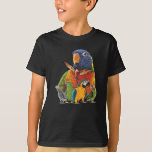 Camiseta Loro con amigos divertidos