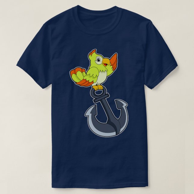 Camiseta Loro con ancla (Diseño del anverso)