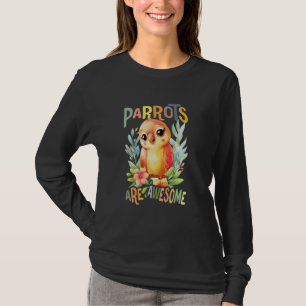 Camiseta loro con flores loros lindos es increíble daugh