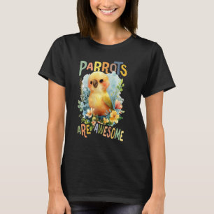 Camiseta loro con flores loros lindos es increíble daugh