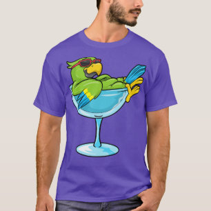 Camiseta Loro con gafas de sol y vidrio 1