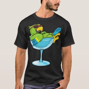 Camiseta Loro con gafas de sol y vidrio 2