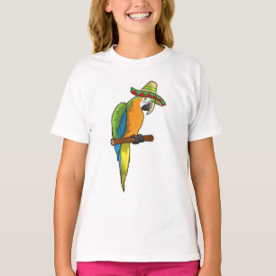 Camiseta Loro con gorra de paja