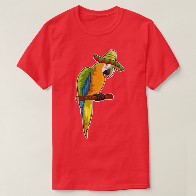 Camiseta Loro con gorra de paja (Diseño del anverso)