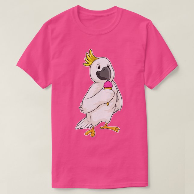 Camiseta Loro con helado Waffle (Diseño del anverso)