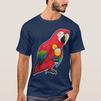 Camiseta Loro con jugo de Naranja de vidrio