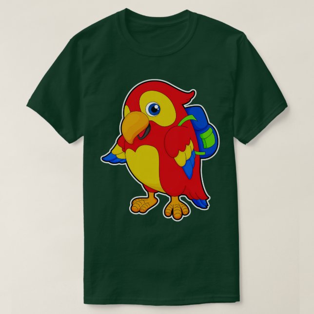 Camiseta Loro con mochila (Diseño del anverso)
