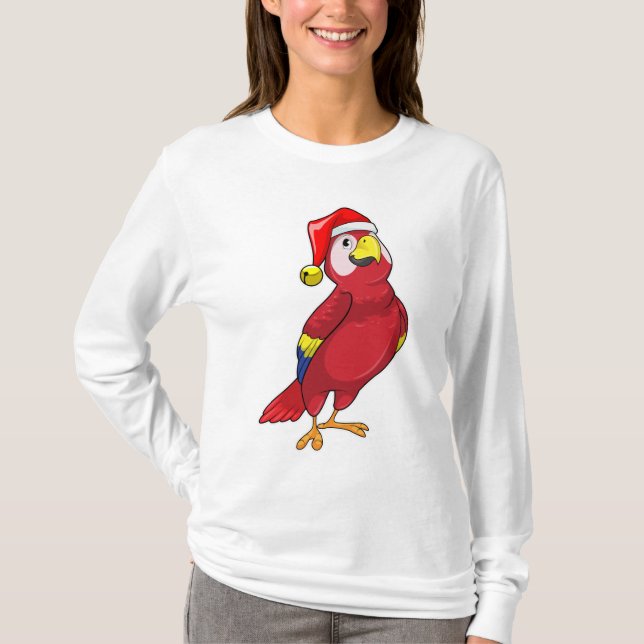 Camiseta Loro con sombrero Santa (Anverso)