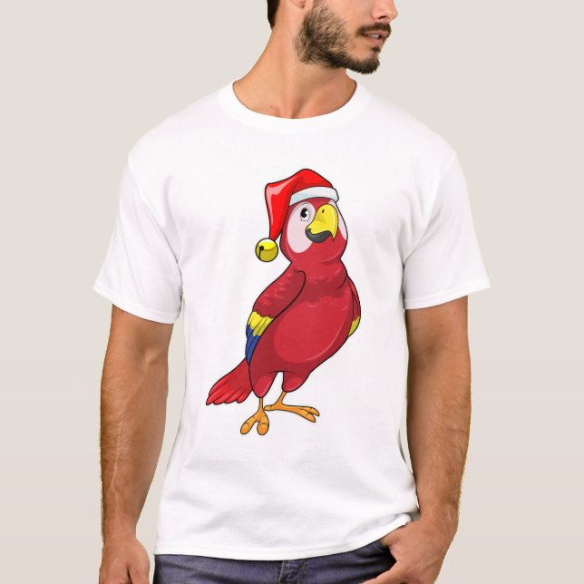 Camiseta Loro con sombrero Santa (Anverso)