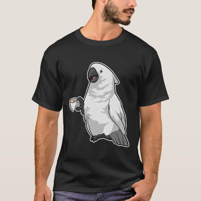 Camiseta Loro con taza de café (Anverso)