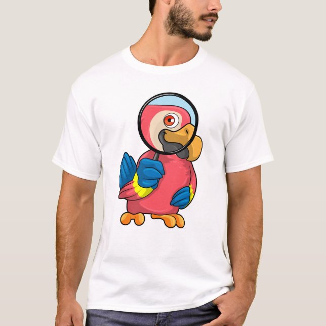 Camiseta Loro con vidrio de aumento (Anverso)