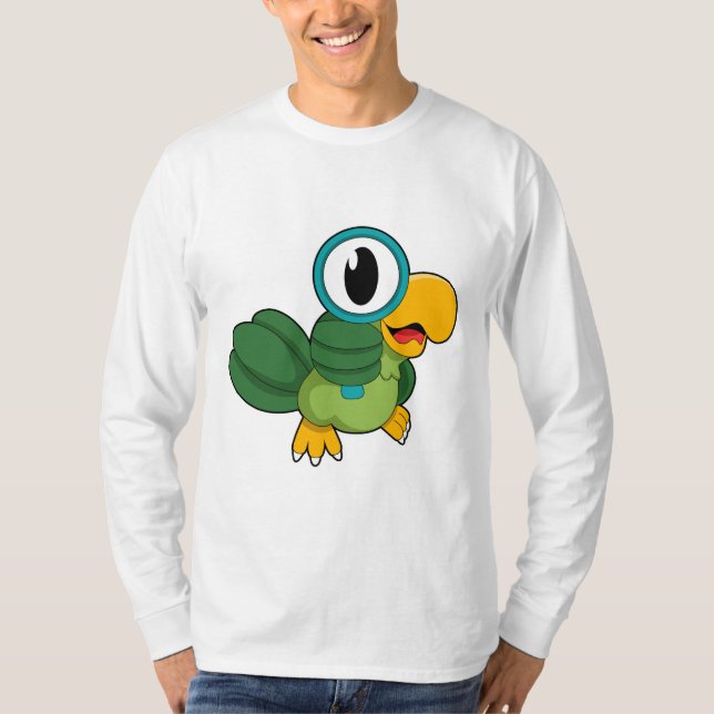Camiseta Loro con vidrio de aumento (Anverso)