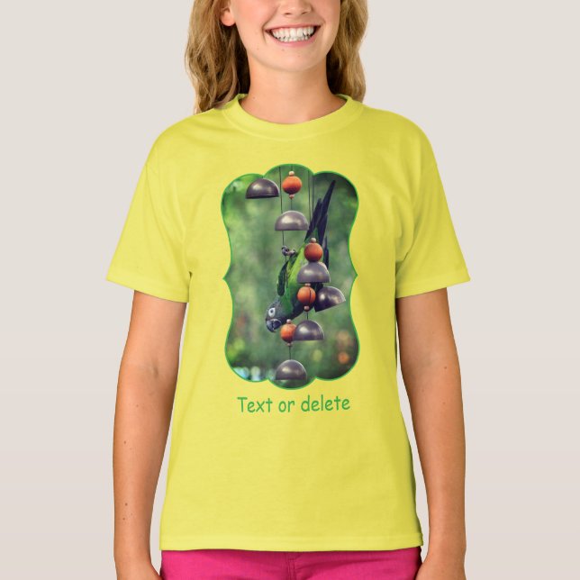 Camiseta Loro Conure de Cabeza Oscura Personalizado (Anverso)