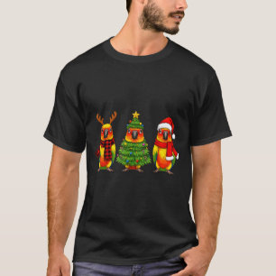 Camiseta Loro Conure Sol de Navidad Retro Santa Reno 