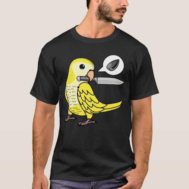 Camiseta Loro Cuchillo Quiere Semillas I Lutino Amarillo Pa (Anverso)