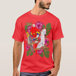 Camiseta Loro de avena de flor de cacatúa de Cockatoo