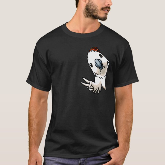 Camiseta Loro De Aves Crestes De Cockatoo Salmon (Anverso)
