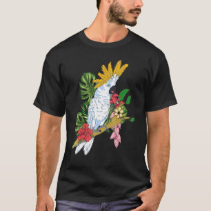 Camiseta Loro de aves tropicales Animal Flores exóticas Coc