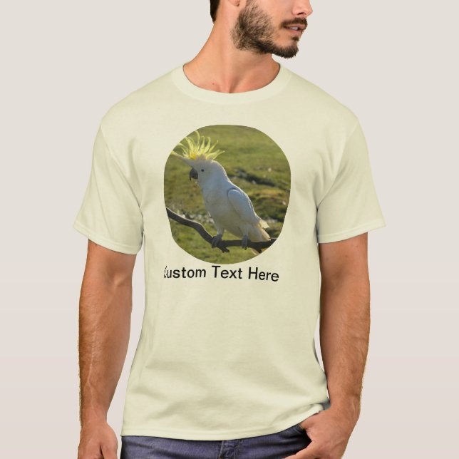 Camiseta Loro de Cockatoo amarillo y blanco (Anverso)