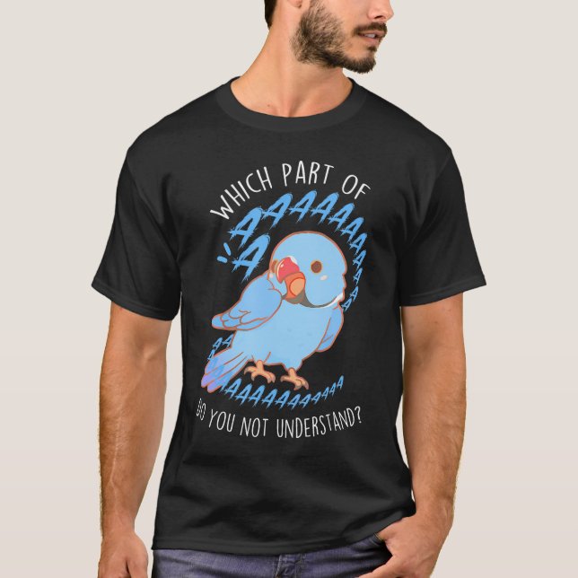 Camiseta Loro de cuello de ancla azul indio Aaa Funny Cute  (Anverso)