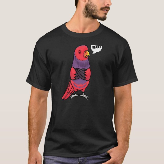 Camiseta Loro de cuello violeta y testarudo (Anverso)