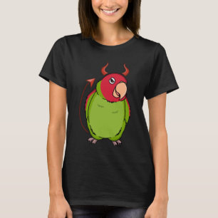 Camiseta Loro de disfraces malvados y asustadizo con cabeza