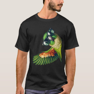 Camiseta Loro de garrapatas verdes con gafas de sol Gracios