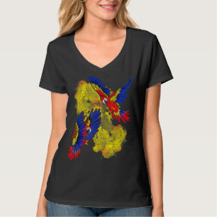 Camiseta Loro de Macao, colorido animal de la jungla de ave