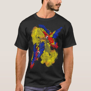 Camiseta Loro de Macao, colorido animal de la jungla de ave