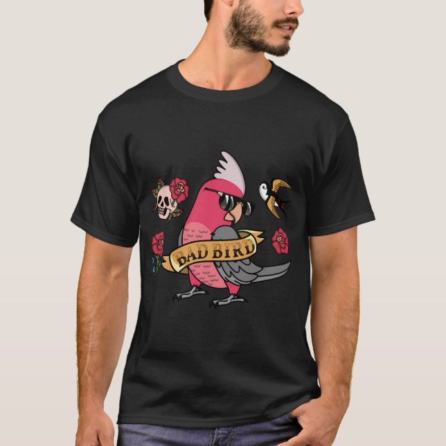 Camiseta Loro de pájaro malo I Rosa de pecho Galah Cockatoo (Anverso)