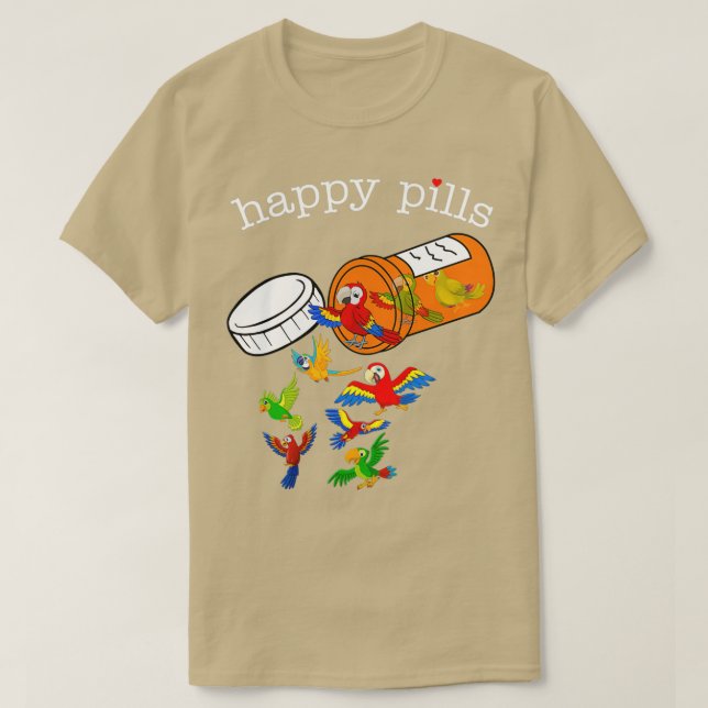 Camiseta Loro de pastillas felices (Diseño del anverso)