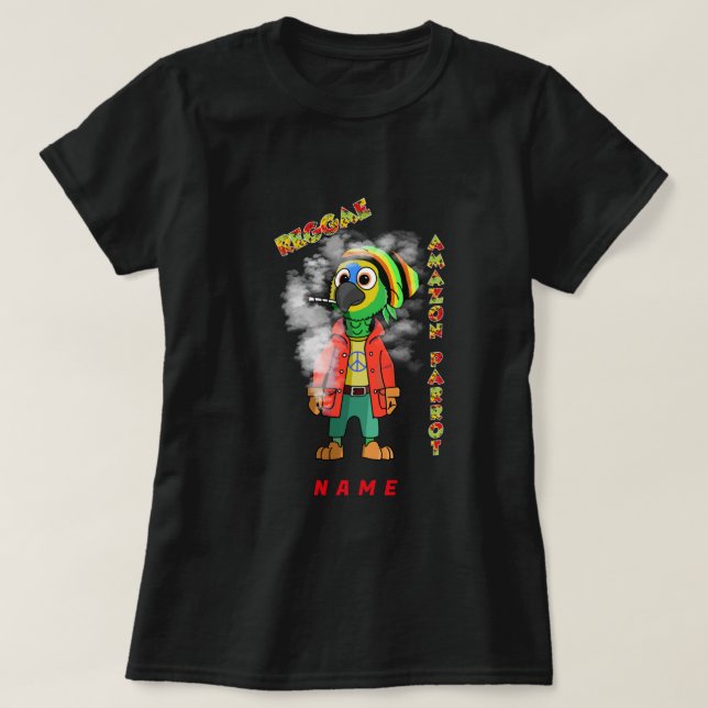 Camiseta Loro de Reggae (Diseño del anverso)