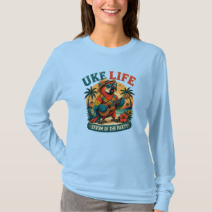 Camiseta Loro de Uke Life – Ukulele Pájaro Vibraciones de l