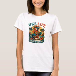 Camiseta Loro de Uke Life – Vibraciones de la Isla Ukulele