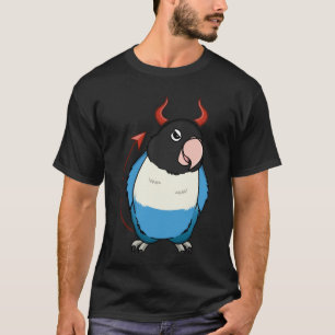 Camiseta Loro de vestuario del diablo asustado I azul enmas
